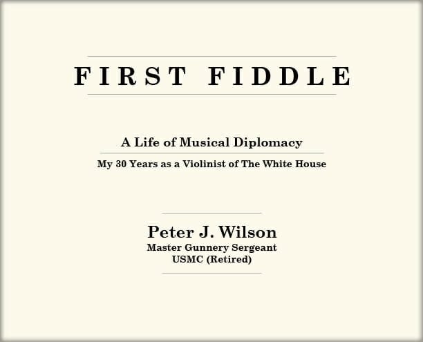 The title page of Peter's upcoming Book, First Fiddle