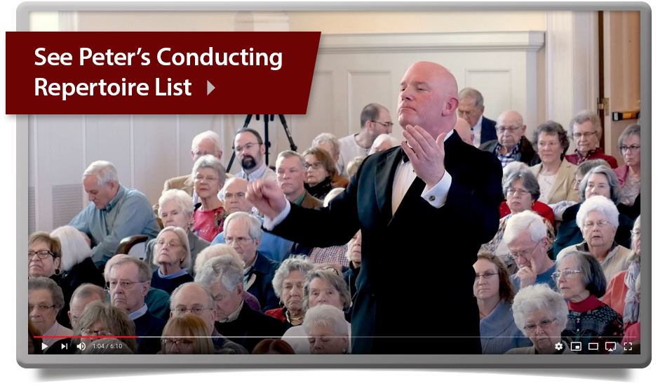 See Peter's complete conducting repertoire list