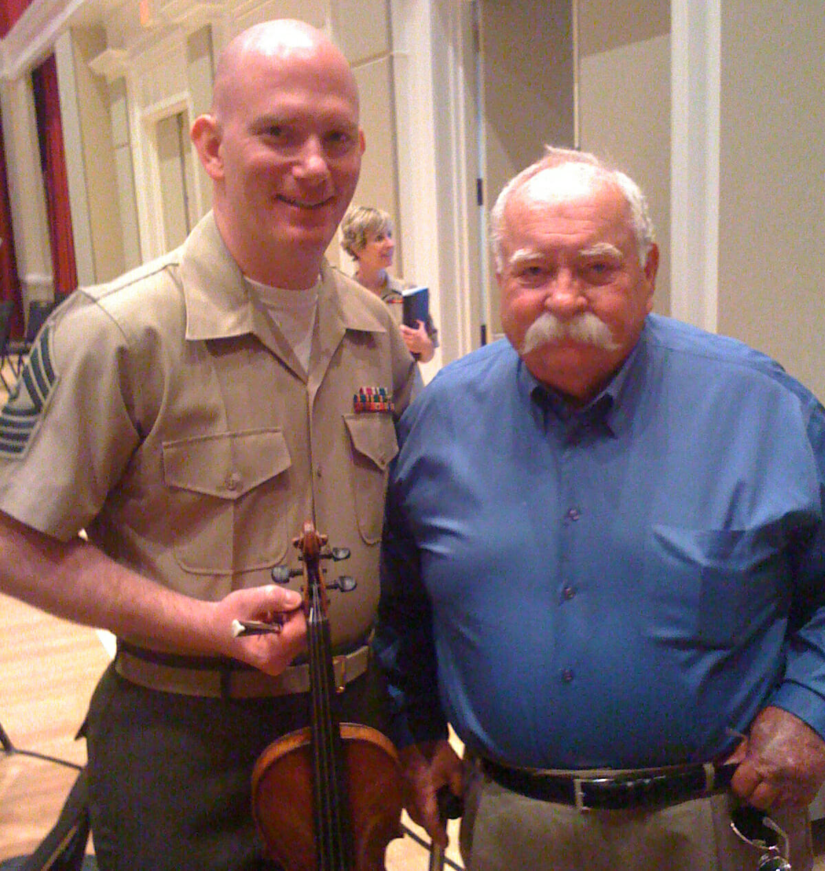 Peter Wilson with actor Wilford Brimley