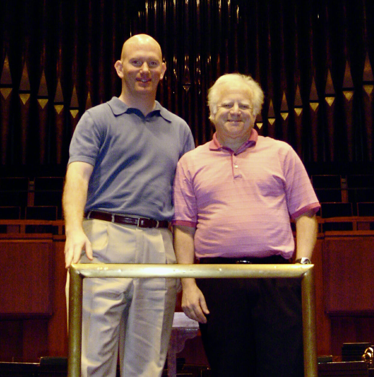 Peter Wilson with conductor Leonard Slatkin