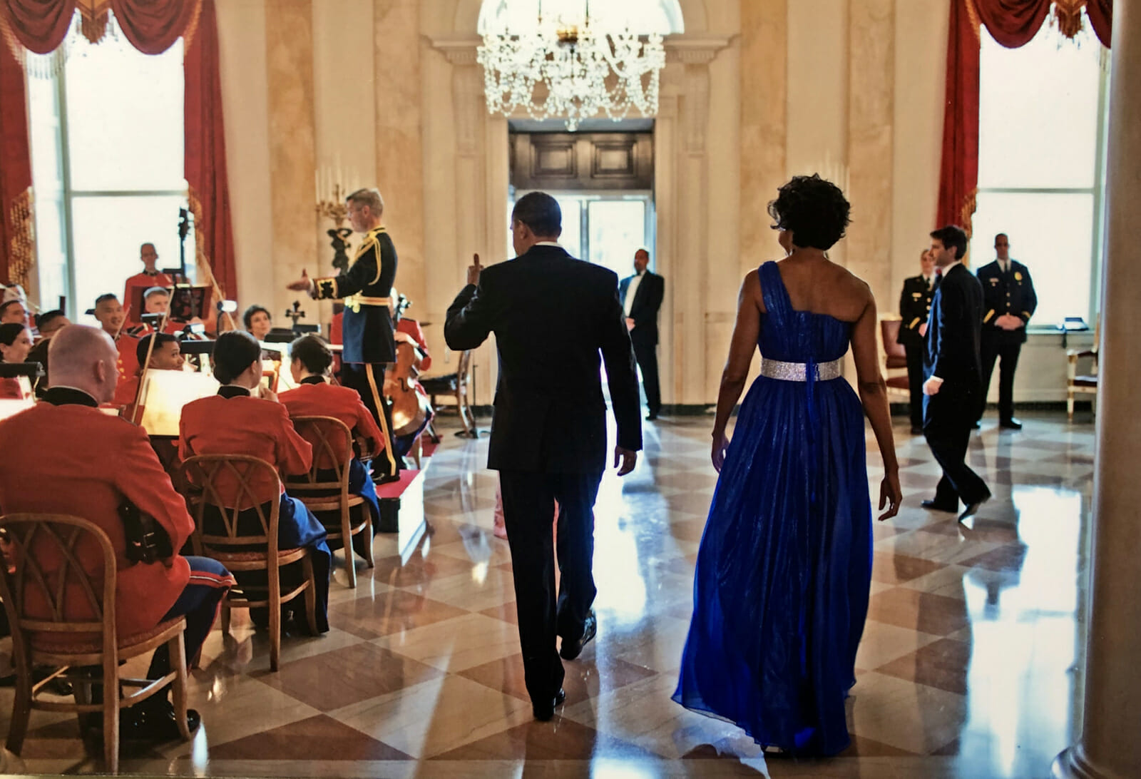 U.S. Marine Orchestra at the White House with President and Mrs. Obama