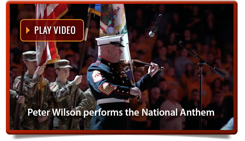 Watch Peter Wilson perform the National Anthem