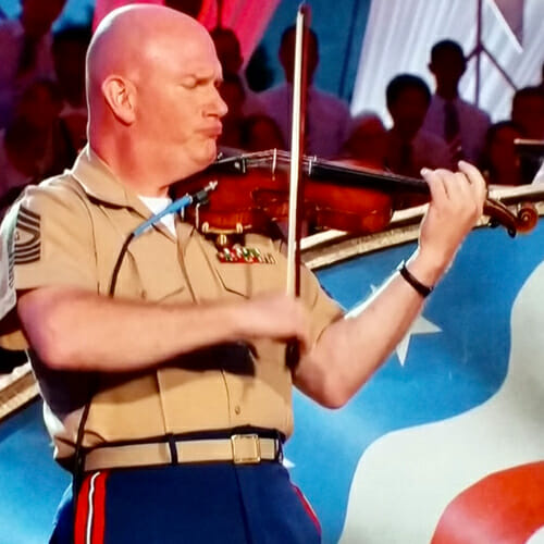Peter performs with the Wounded Warrior Band
