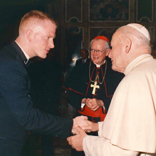 Peter Wilson with Pope John Paul II, 1993
