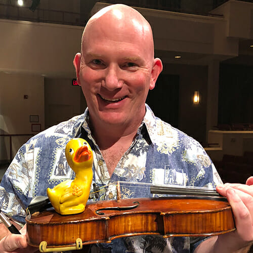 Peter Wilson with Rubber Duckie