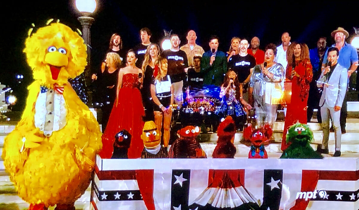During "A Capitol Fourth," Peter joined the entire cast in singing "God Bless America" as part of the finale preceding the fireworks