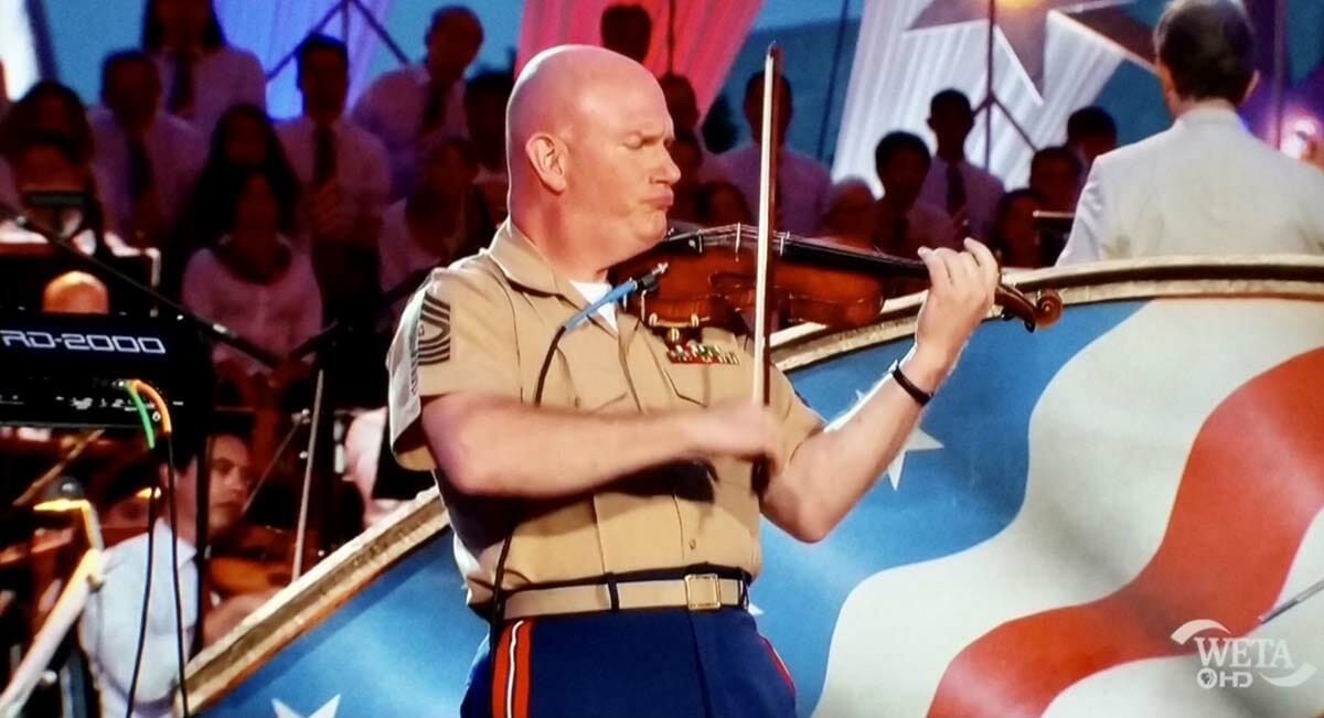 Peter appears on WETA during "A Capitol Fourth" performing the fiddle part to "Chicken Fried"