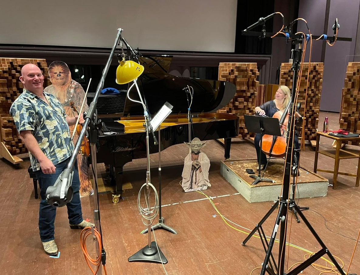 The BrickHouse Duo recording at Skywalker Sound