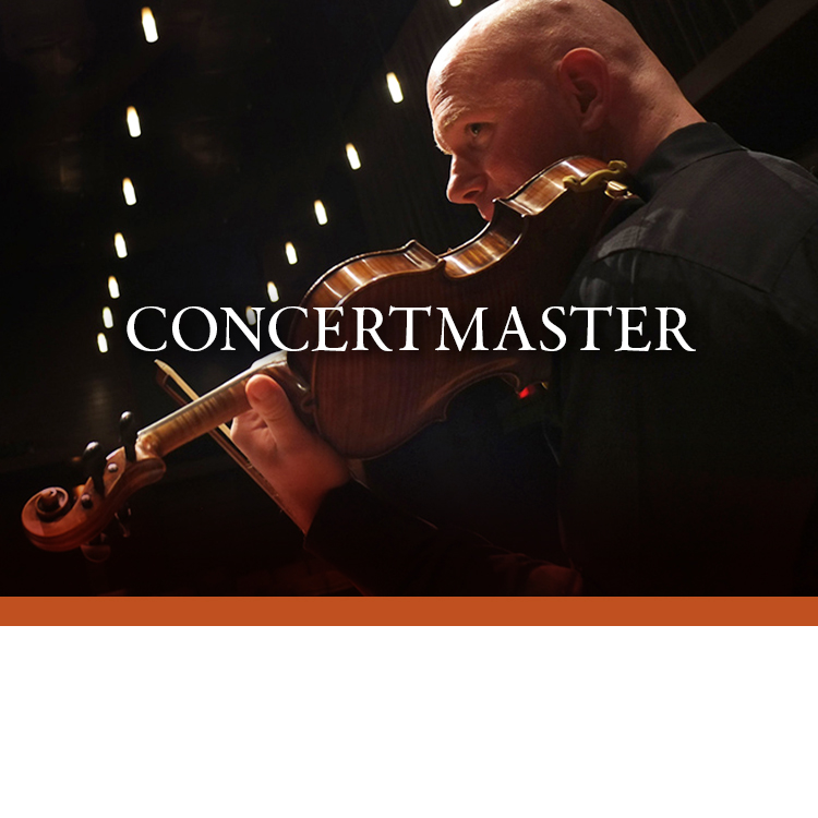 Peter Wilson performs as concert master