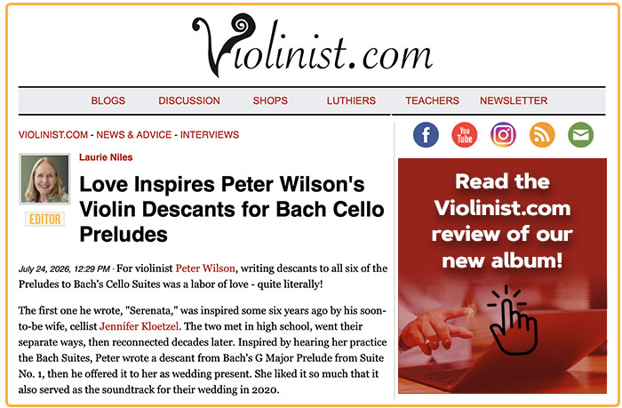 read the violinist.com review of The Bach-Wilson project